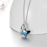 Butterfly Pendant Necklace Embellished with Crystals from Austria, Anniversary Birthday Butterfly Gifts for Butterfly Lovers
