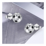 World Cup Soccer Stud Earrings Sterling Silver Cubic Zirconia Cute Animal Earrings Jewelry for Women Gifts