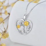 14K Gold Sunflower Necklace for Women You Are My Sunshine Gold Sunflower Pendant Necklace Jewelry Gifts