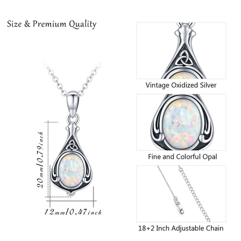 Sterling Silver Opal Turquoise TearDangle Urn Necklace for Ashes