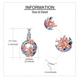 Lotus Urn Necklaces for Ashes of Loved Ones 925 Sterling Silver Cremation Jewelry for Women Heart Urn