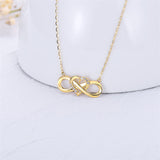 14K Solid Gold Heart Infinity Pendant Necklace for Women, Real Gold Love Jewelry Anniversary Birthday Gifts for Her, Wife, Mom, Girlfriend, 18inch