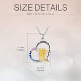 Sterling Silver Sister Necklace for 3 Sisters Pendant, Big Litter Sisters Birthday Jewelry Gift