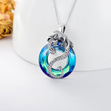 Sterling Silver Dragon Necklace Gift for Women Girl