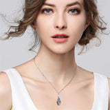 Sterling Silver Rose/Butterfly/Sunflower Flower Cremation Necklace For Ashes,Crystal Urn Necklace For Ashes For Women Memorial Jewelry
