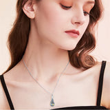 Sterling Silver Rose/Butterfly/Sunflower Flower Cremation Necklace For Ashes,Crystal Urn Necklace For Ashes For Women Memorial Jewelry