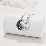 Yin Yang Necklace Sun Moon Sterling Silver Couple Necklaces Matching Couples Jewelry For Women Men Gift