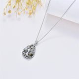 Sterling Silver Labradorite Tree Life Pendant Necklace