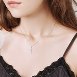 14k Gold Cross Necklace for Women Teens, Gold Chain with Cross Pendant, Confirmation Jewelry for Her, 16+1+1 inch