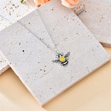 Bee Necklaces for Women Sterling Silver with CZ Honey Jewelry Honeycomb Bumble Bee Themed Christmas Halloween Mothers Day Gifts for Women Girls Wife