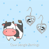 Cow Necklace Cow Earrings Cow Gift Pendant 925 Sterling Silver Jewelry Birthday for Teen Girls