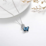 Butterfly Pendant Necklace Embellished with Crystals from Austria, Anniversary Birthday Butterfly Gifts for Butterfly Lovers