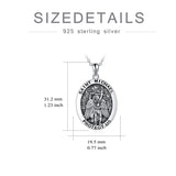Sterling Silver Saint Michael Necklace Jewelry for Men Protect Us Pendant Jewelry for Father  St Michael Medal for Boys