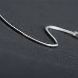 Women's 925 Sterling Silver Clean Chain Necklace 1mm