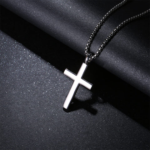 Urn Cross Necklace For Ashes 925 Solid Sterling Silver Pendant Cremation Jewelry For Men Boys With Strong Stainless Steel Chain