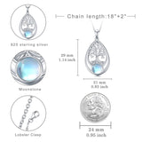 925 Sterling Silver Tree of Life Ashes Necklace Memorial Keepsake Cremation Jewelry Gifts for Women