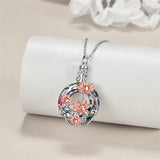 Lotus Urn Necklaces for Ashes of Loved Ones 925 Sterling Silver Cremation Jewelry for Women Heart Urn