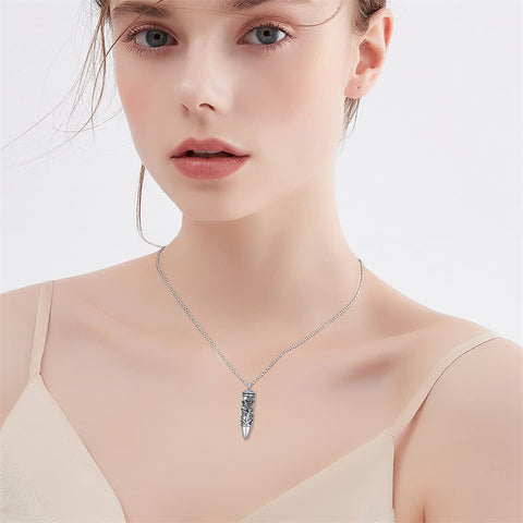Sterling Silver Bullet Butterfly Rose Dragon Eagle Jesus Urn Necklace for Ashes