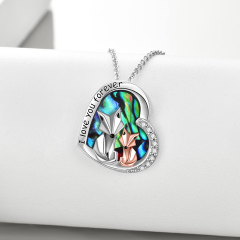 Sterling Silver Origami Fox Pendant Necklace With Engraved