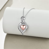 Cremation Jewelry for Ashes for Women Sterling Silver Grandma Infinity Love Heart Urn Necklace Gifts for Grandma Human