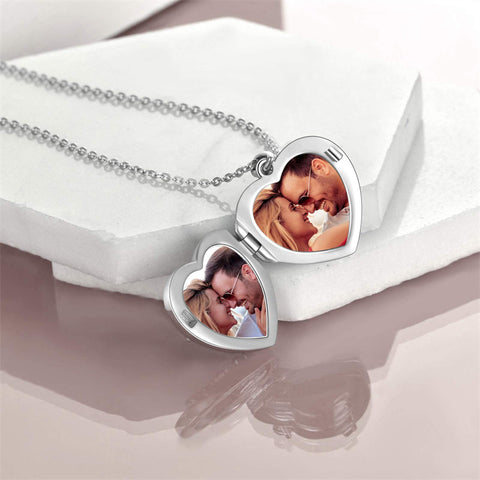 Sterling Silver Red Cardinal Pendant Necklace Can Hold One Picture