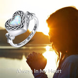 Heart Urn Rings for Ashes Celtic Knot Cross Rings Cremation Memorial Ring Keepsake Jewelry for Women for Human Ashes