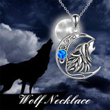 Wolf Jewelry Sterling Silver Howling Wolf Pendant Necklace Jewelry for Wolf Lover Women Men Girls Mom Friend Birthday
