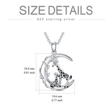 Giraffe Necklace for Mother Daughter Pendant Necklace 925 Sterling Silver Giraffe Jewelry Birthday Mom Gifts