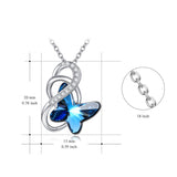 Butterfly Pendant Necklace Embellished with Crystals from Austria, Anniversary Birthday Butterfly Gifts for Butterfly Lovers