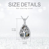 Sterling Silver Labradorite Tree Life Pendant Necklace