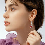 Hummingbird Earrings 925 Sterling Silver Daisy Flower Dangle Drop Infinity Earrings Birthstones Jewelry for Women
