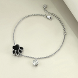 Ashe Bracelets for Women Sterling Silver Paw Print Urn Cremation Jewelry Pet Ashes for Women Keepsake Bracelet