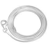 Women's 925 Sterling Silver Clean Chain Necklace 1mm