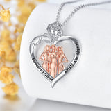 Sterling Silver Sister Necklace for 3 Sisters Pendant, Big Litter Sisters Birthday Jewelry Gift