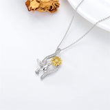 Sterling Silver Hummingbird Pendant Necklace for Women Girls