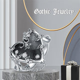 Sterling Silver Witch Heart Nature Ring