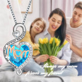 Daughter Necklaces S925 Sterling Silver Always My Mother/Daughter Forever My Friend Infinity Love Heart Pendant Necklace Birthstone Jewelry