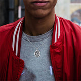 Sterling Silver Saint Michael Necklace Jewelry for Men Protect Us Pendant Jewelry for Father  St Michael Medal for Boys