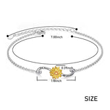 Sterling Silver Forever in My Heart CZ Cremation Urn Locket Memorial Ashes Holder Bangle Urn Keepsake Bracelet