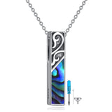 Abalone Urn Necklace for Ashes for Women 925 Sterling Silver Cremation Jewelry for Ashes