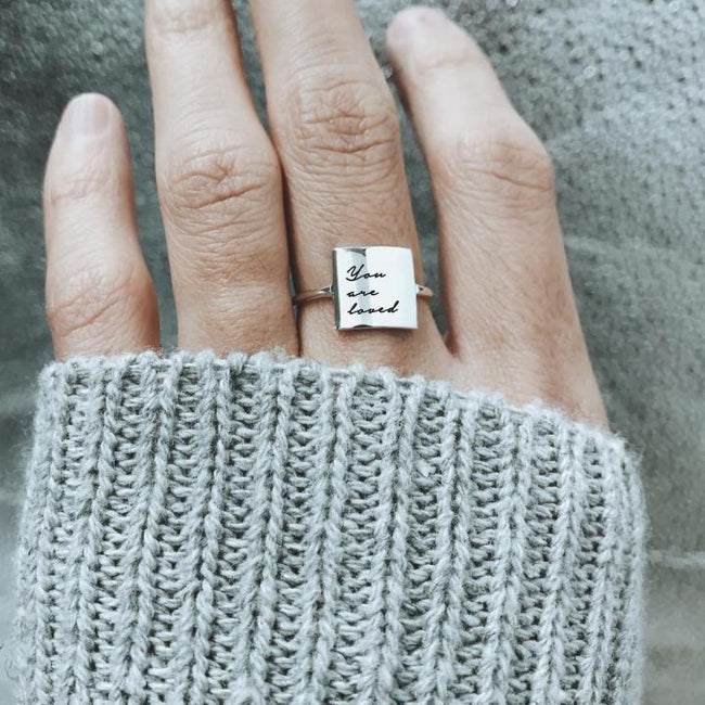 S925 Sterling Silver You are loved Ring