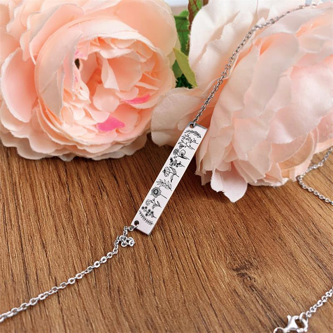 S925 Sterling Silver Wildflower Nature Necklace Flower Necklace
