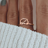 Sterling Silver Animal Ring Cute Bunny Ring Shark Ring Sloth Ring Hedgehog Ring Turtle Ring Dainty Animal Jewelry for Women