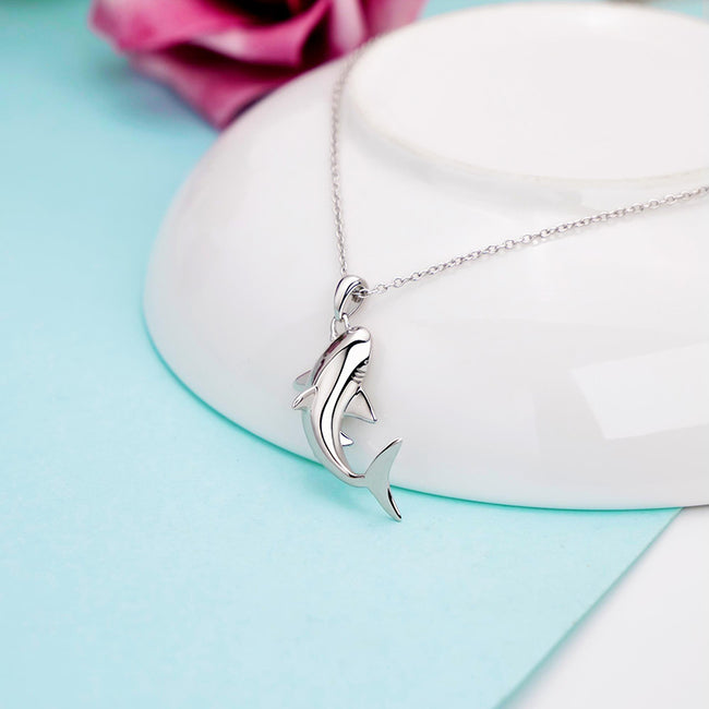 Shark Necklace for Women S925 Sterling Silver Necklace Christmas Gifts Birthday Gifts for Her