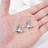 Sterling Silver Hummingbird Earrings Animal Earrings Hummingbird Jewelry Gifts for Her