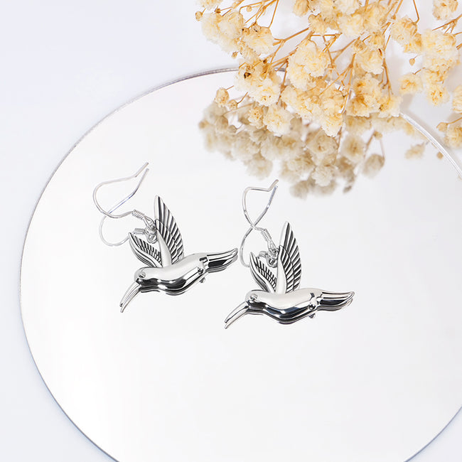 Sterling Silver Hummingbird Earrings Animal Earrings Hummingbird Jewelry Gifts for Her