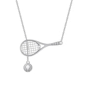 Lariat Style Tennis Necklace, Tennis racket, Tennis Jewelry, Sport Jewelry, Tennis Necklace US Open (tennis),tennis gift Tennis Necklace enjoy life creative 