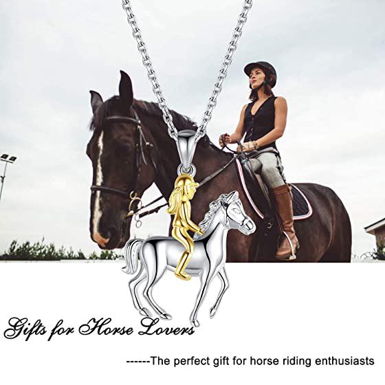 Lucky Animal Necklace for Girls,Elephant Horse Sloth Owl Unicorn Hypoallergenic Necklaces Jewelry Christmas Birthday Gifts for Women Girls Horse Necklace enjoy life creative 