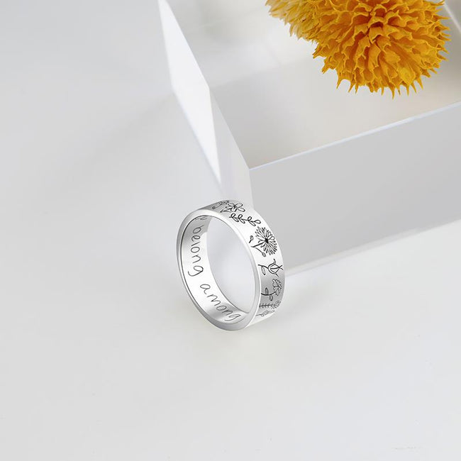 【Buy 1 Get 1 Free】S925 Silver Wildflowers Ring Nature Lover Gift