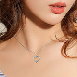 S925 Sterling Silver Bee Pendant Necklace"Bee-lieve in Yourself" Heart Necklace Inspirational Jewelry Gift for Women Animal necklace JUSTKIDSTOY 
